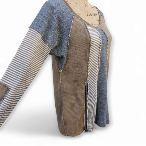 People Like Frank Long Sleeve Tee With Zipper Detail, Size S - Picture 5 of 9